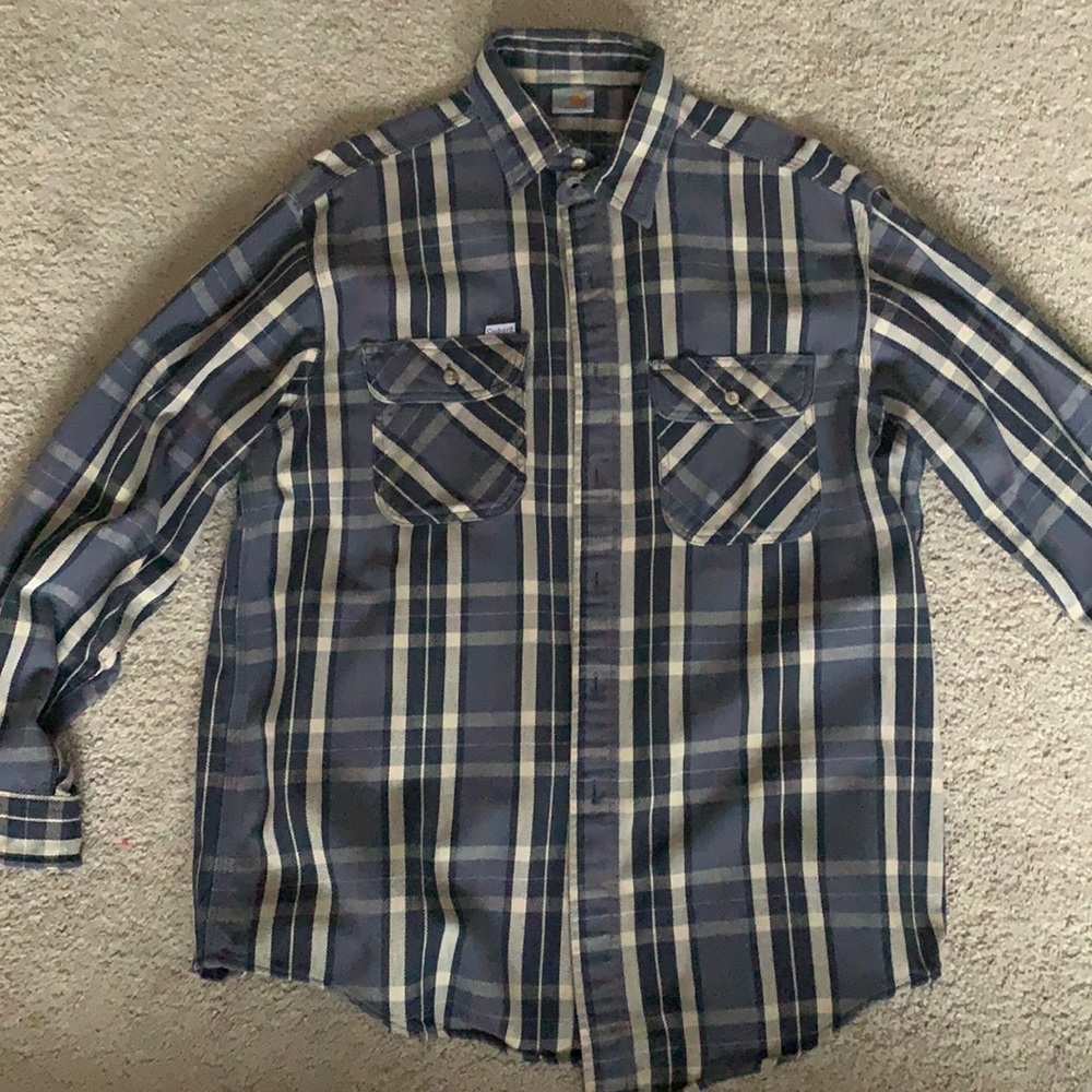 Vintage Carhartt heavyweight flannel work shirt
